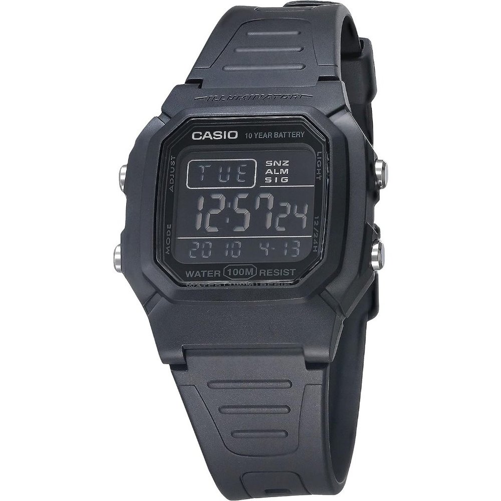 Casio Men's Quartz Watch with Resin Strap Black 17 (Model: W-800H-1BVCF)